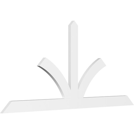 Ekena Millwork Richland Architectural Grade PVC Gable Bracket, 108"W x 49 1/2"H x 2"D x 6"F, 11/12 Pitch GBP108X50X0206RIC00
